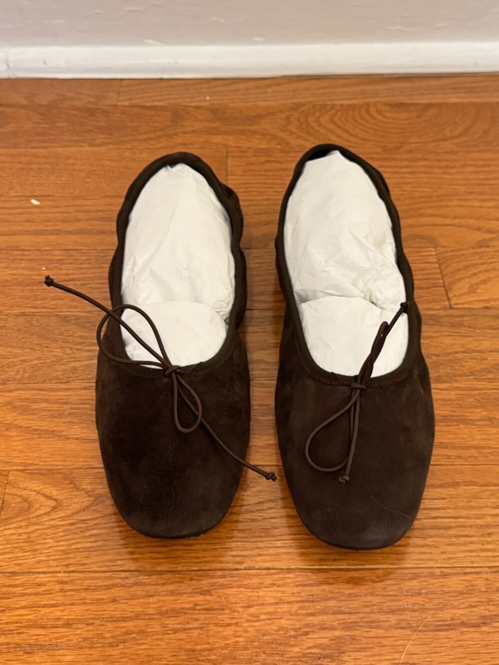 Tiby Moka Suede Ballet Flats - Picture 3 of 8